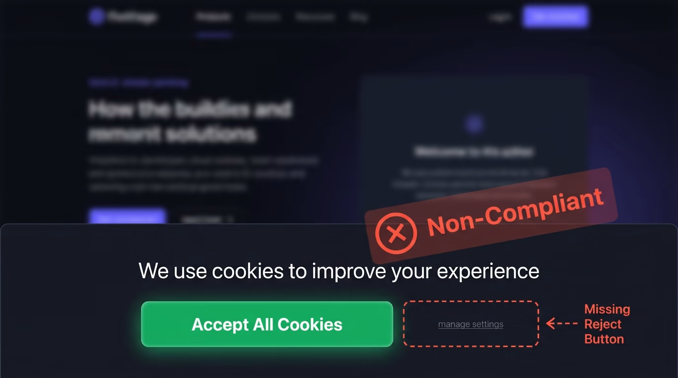 Bad cookie consent banner