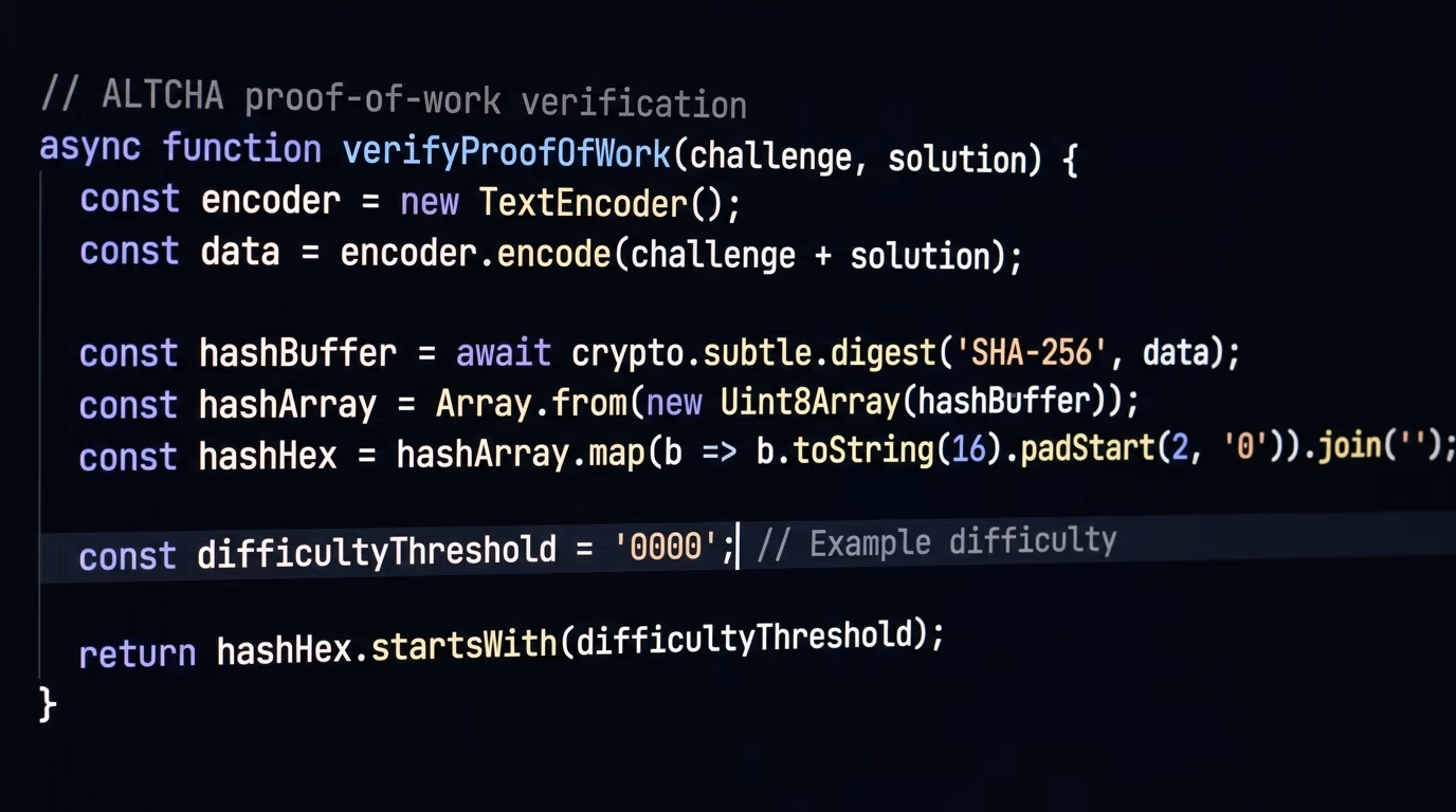 proof of work captcha alternatives